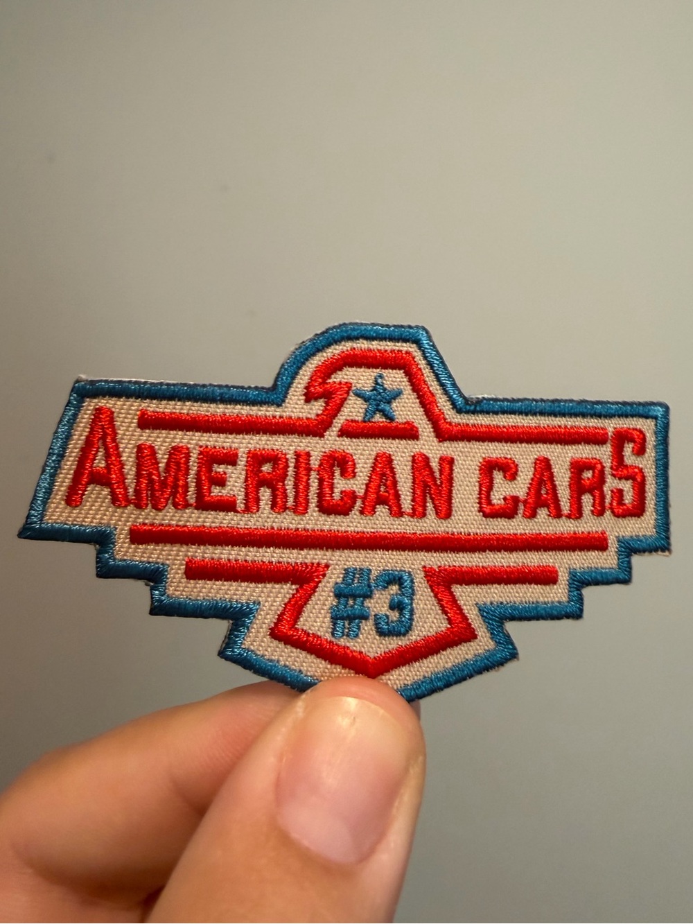Noah Kahan - American Cars Embroidered Patch - Red, Blue, Cream NEW